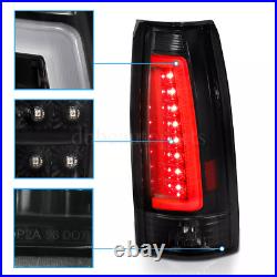 LED Tail Lights For 1988-1998 Chevy GMC C/K 1500 2500 3500 Smoke Brake Lamps DOT