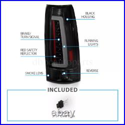 LED Tail Lights For 1988-1998 Chevy GMC C/K 1500 2500 3500 Smoke Brake Lamps DOT