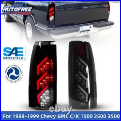 LED Tail Lights For 1988-1999 Chevy GMC C/K 1500 2500 3500 Rear Brake Lamp Smoke