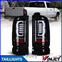 LED Tail Lights For 1994-2001 Dodge Ram 1500/2500/3500 Clear Len Rear Brake Lamp