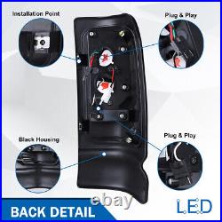 LED Tail Lights For 1994-2001 Dodge Ram 1500/2500/3500 Clear Len Rear Brake Lamp