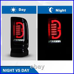 LED Tail Lights For 1994-2001 Dodge Ram 1500/2500/3500 Clear Len Rear Brake Lamp