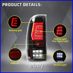 LED Tail Lights For 1997-2003 Ford F150/97-07 F250 F350 Black Clear Brake Lamp