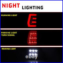 LED Tail Lights For 1997-2003 Ford F150/97-07 F250 F350 Black Clear Brake Lamp