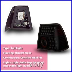 LED Tail Lights For 1999-2005 Volkswagen Jetta Black Rear Brake Lamps Smoke Pair