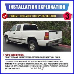 LED Tail Lights For 1999-2006 Chevy Silverado 1500 99-02 GMC Sierra Black Clear