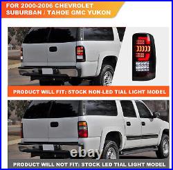 LED Tail Lights For 2000-2006 Chevy Suburban Tahoe GMC Yukon Smoke Lens Lamps