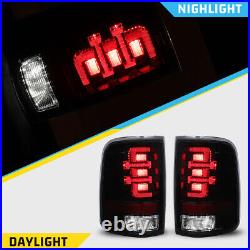 LED Tail Lights For 2004-2008 Ford F-150 Styleside Rear Brake Lamp Black Clear