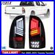 LED Tail Lights For 2005-2015 Toyota Tacoma Black Clear Rear Brake Signal Lamps