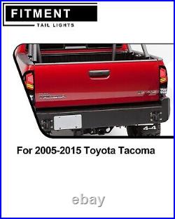 LED Tail Lights For 2005-2015 Toyota Tacoma Black Clear Rear Brake Signal Lamps