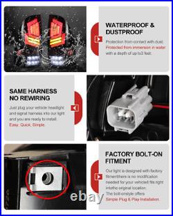 LED Tail Lights For 2005-2015 Toyota Tacoma Black Clear Rear Brake Signal Lamps