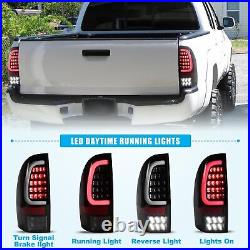 LED Tail Lights For 2005-2015 Toyota Tacoma Clear Rear Signal Brake Stop Lamps