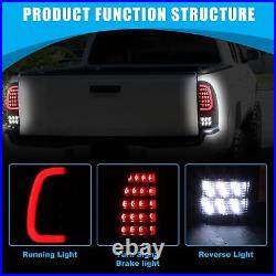LED Tail Lights For 2005-2015 Toyota Tacoma Clear Rear Signal Brake Stop Lamps