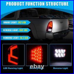 LED Tail Lights For 2005-2015 Toyota Tacoma Rear Red Brake Turn Signal Lamps