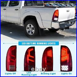 LED Tail Lights For 2005-2015 Toyota Tacoma Rear Red Brake Turn Signal Lamps