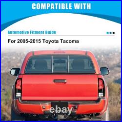 LED Tail Lights For 2005-2015 Toyota Tacoma Turn Signal Lamps Black Smoked PAIR