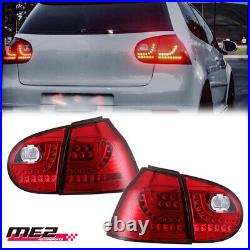 LED Tail Lights For 2006-2009 Volkswagen Golf5/GTI/Rabbit Red Rear Brake Lamps