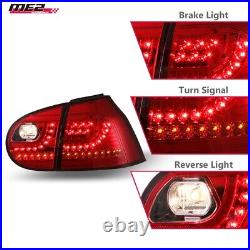 LED Tail Lights For 2006-2009 Volkswagen Golf5/GTI/Rabbit Red Rear Brake Lamps