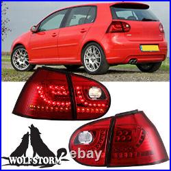 LED Tail Lights For 2006-2009 Volkswagen VW GTI Rabbit Golf MK5 Lamps Left+Right
