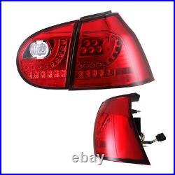 LED Tail Lights For 2006-2009 Volkswagen VW GTI Rabbit Golf MK5 Lamps Left+Right