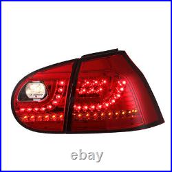 LED Tail Lights For 2006-2009 Volkswagen VW GTI Rabbit Golf MK5 Lamps Left+Right