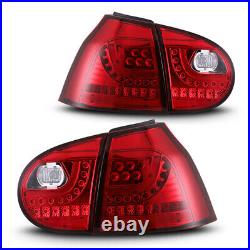 LED Tail Lights For 2006-2009 Volkswagen VW GTI Rabbit Golf MK5 Lamps Left+Right