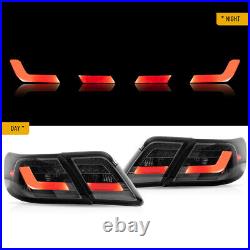 LED Tail Lights For 2006-2011 Toyota Camry Smoke Rear Brake Lamps Assembly LH&RH