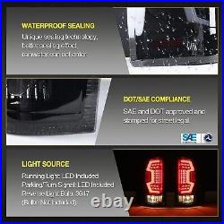 LED Tail Lights For 2007-2013 Chevy Silverado 1500 2500 HD 3500 HD Black Smoke