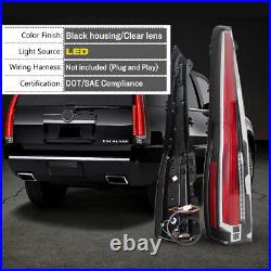 LED Tail Lights For 2007-2014 Cadillac Escalade ESV 4th Gen Style Rear Lamp PAIR