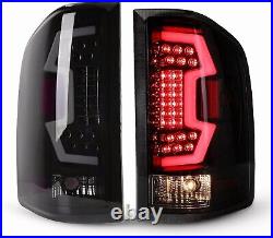 LED Tail Lights For 2007-2014 Chevy Silverado 1500 2500 Black Smoke Lens Lamps