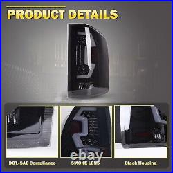 LED Tail Lights For 2007-2014 Chevy Silverado 1500 2500 Black Smoke Lens Lamps