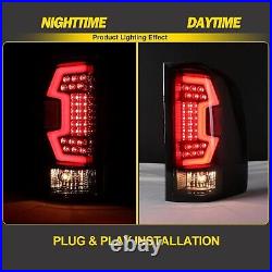 LED Tail Lights For 2007-2014 Chevy Silverado 1500 2500 Black Smoke Lens Lamps