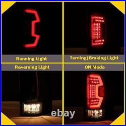 LED Tail Lights For 2007-2014 Chevy Silverado 1500 2500 Black Smoke Lens Lamps