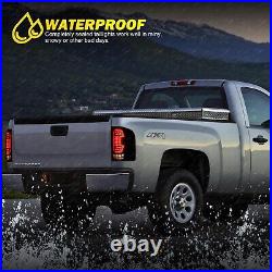 LED Tail Lights For 2007-2014 Chevy Silverado 1500 2500 Black Smoke Lens Lamps