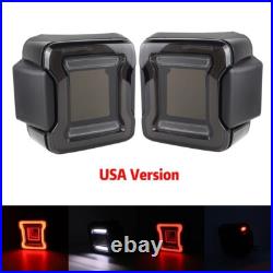 LED Tail Lights For 2008-2017 Jeep Wrangler JK Sequential Rear Turn Signal Lamps