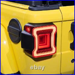 LED Tail Lights For 2008-2017 Jeep Wrangler JK Sequential Rear Turn Signal Lamps