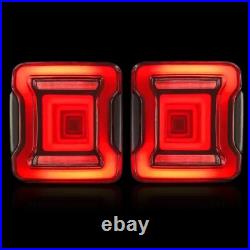 LED Tail Lights For 2008-2017 Jeep Wrangler JK Sequential Rear Turn Signal Lamps