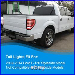 LED Tail Lights For 2009-2014 Ford F150 Sequential Signals Bar Lamps Left+Right