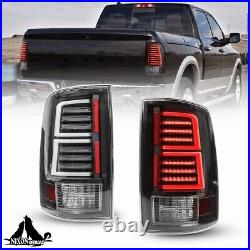 LED Tail Lights For 2009-2018 Dodge Ram 1500 2500 3500 Black Brake Lamps Pair