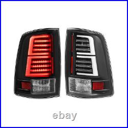 LED Tail Lights For 2009-2018 Dodge Ram 1500/2500/3500 Black Rear Brake Lamps