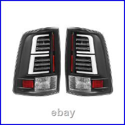 LED Tail Lights For 2009-2018 Dodge Ram 1500/2500/3500 Black Rear Brake Lamps