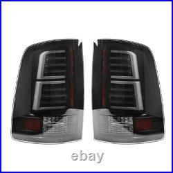 LED Tail Lights For 2009-2018 Dodge Ram 1500/2500/3500 Black Smoke Brake Lamps