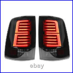 LED Tail Lights For 2009-2018 Dodge Ram 1500/2500/3500 Black Smoke Brake Lamps