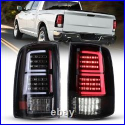 LED Tail Lights For 2009-2018 Dodge Ram 1500 2500 3500 Clear Rear Brake Lamps