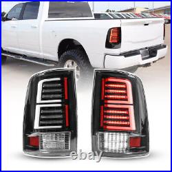 LED Tail Lights For 2009-2018 Dodge Ram 1500 2500 3500 Clear Sequential Signal