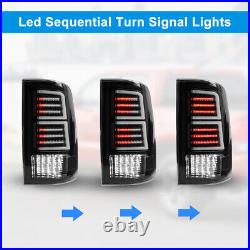 LED Tail Lights For 2009-2018 Dodge Ram 1500 2500 3500 Clear Sequential Signal