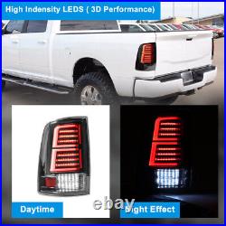 LED Tail Lights For 2009-2018 Dodge Ram 1500 2500 3500 Clear Sequential Signal