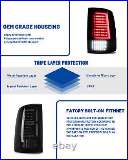 LED Tail Lights For 2009-2018 Dodge Ram 1500 2500 3500 Smoke Len Rear Brake Lamp
