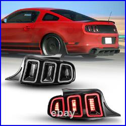 LED Tail Lights For 2010-2014 Ford Mustang Sequential Turn Signal Brake Lamps