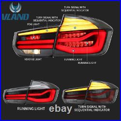 LED Tail Lights For 2012-18 BMW 3 Series F30 Amber Sequential Turn Signal 2X